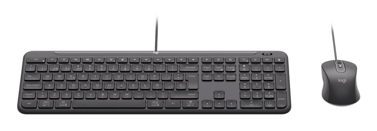 Logitech 920-013343 toetsenbord Inclusief muis Thuis/Werk USB QWERTZ Duits Grafiet