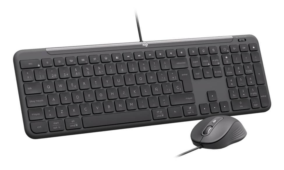 Logitech 920-013349 toetsenbord Inclusief muis Thuis/Werk USB QWERTY US International Grafiet