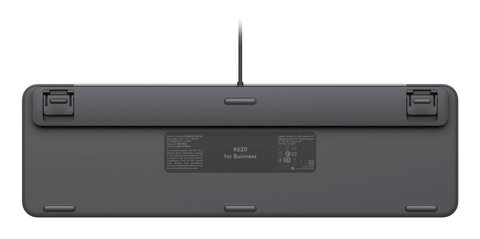 Logitech Signature Slim Wired K620 for Business toetsenbord Universeel USB QWERTY US International Grafiet