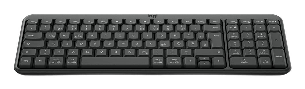Logitech K250 Compact Bluetooth toetsenbord Universeel RF-draadloos + Bluetooth QWERTZ Duits Grafiet