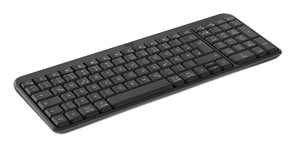 Logitech K250 Compact Bluetooth toetsenbord Universeel RF-draadloos + Bluetooth QWERTZ Duits Grafiet
