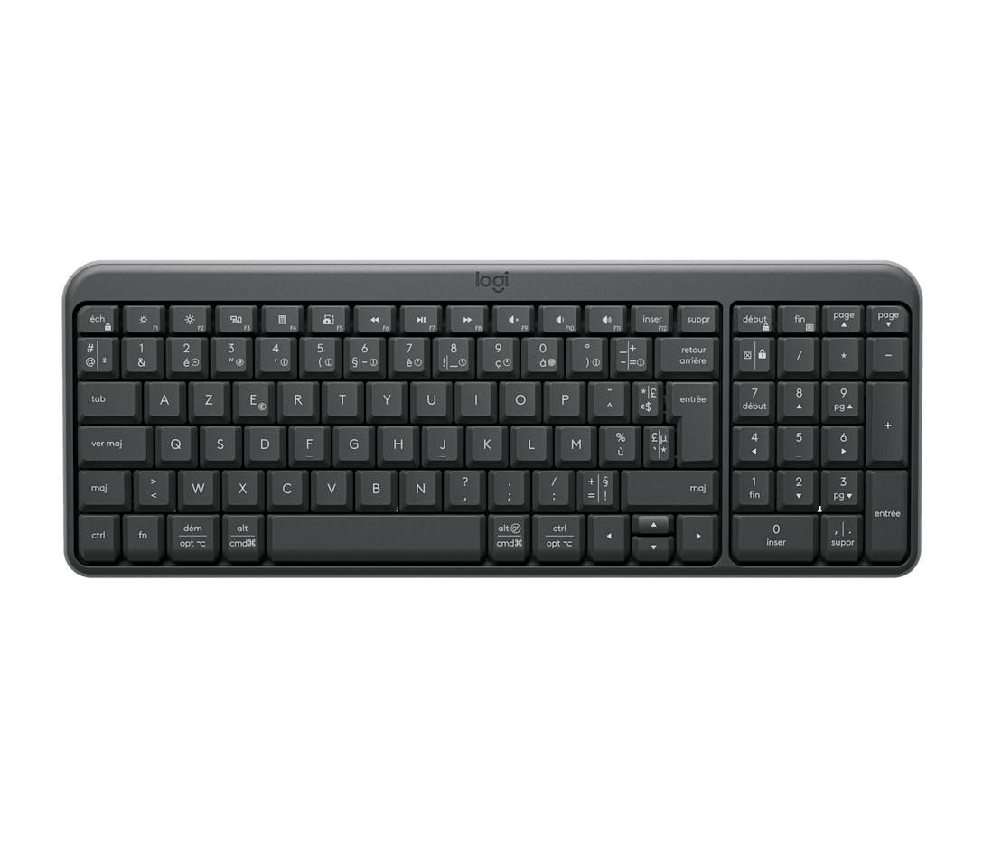 Logitech K250 Compact Bluetooth toetsenbord Universeel RF-draadloos + Bluetooth AZERTY Frans Grafiet