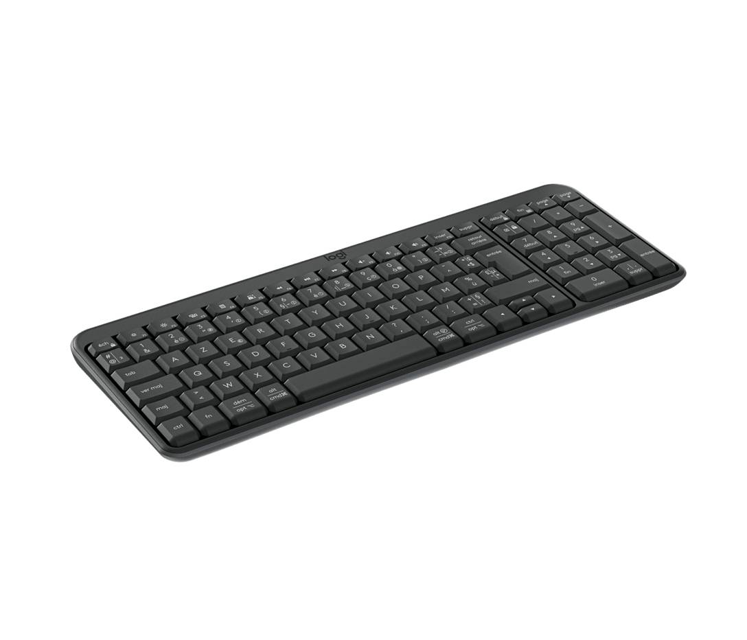 Logitech K250 Compact Bluetooth toetsenbord Universeel RF-draadloos + Bluetooth AZERTY Frans Grafiet