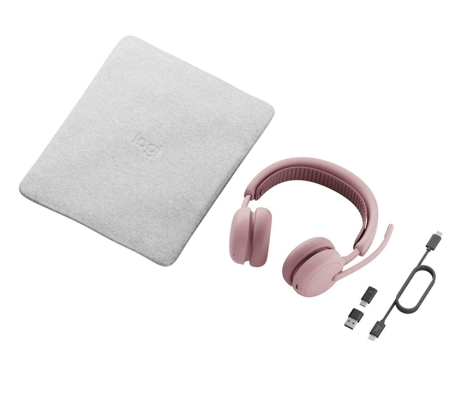 Logitech Zone Wireless 2 ES for Business Headset Draadloos Hoofdband Business/Everyday USB Type-C Bluetooth Roze