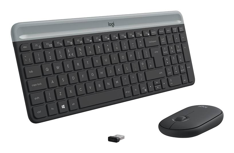Logitech 920-009202 toetsenbord Inclusief muis Kantoor RF Draadloos QWERTY Brits Engels Grafiet