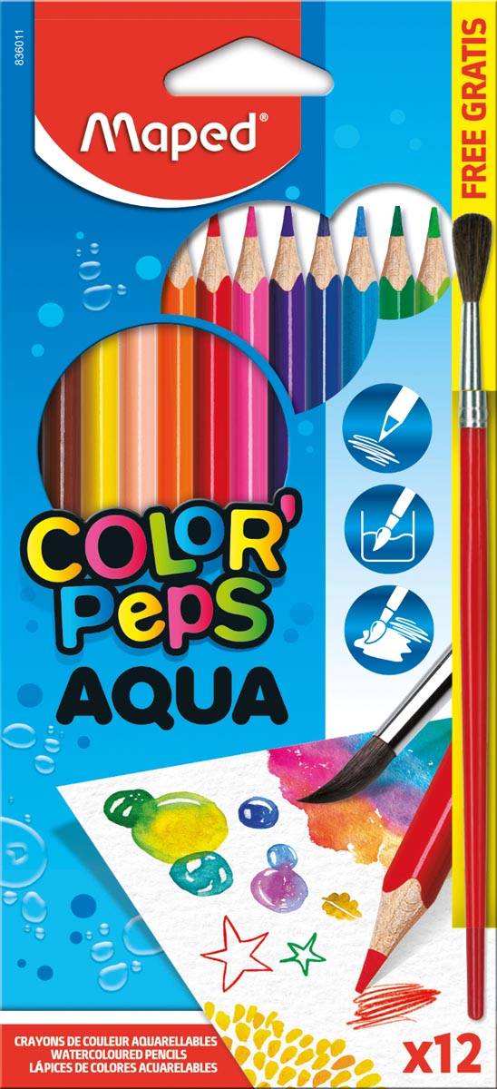 Maped Aquarelpotlood Color'Peps Aqua 12 potloden