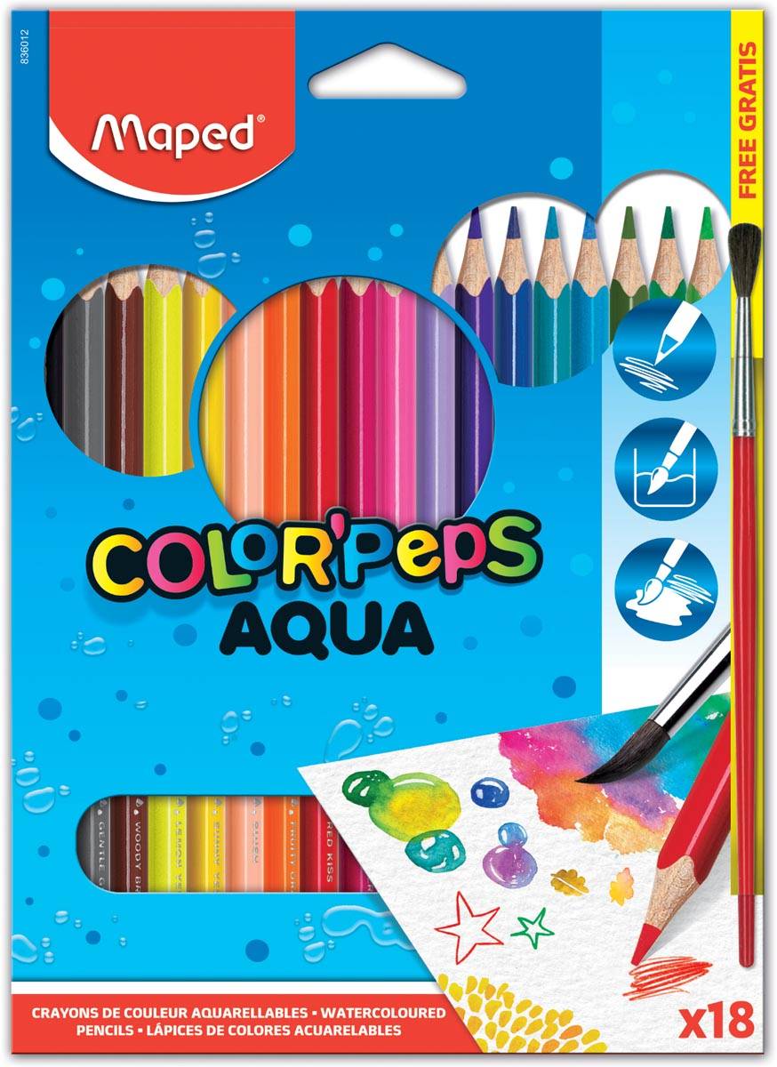 Maped Aquarelpotlood Color'Peps Aqua 18 potloden