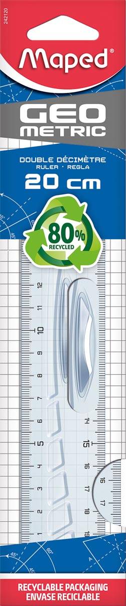Maped decimeterlat Geometric dubbele decimeter, 20 cm