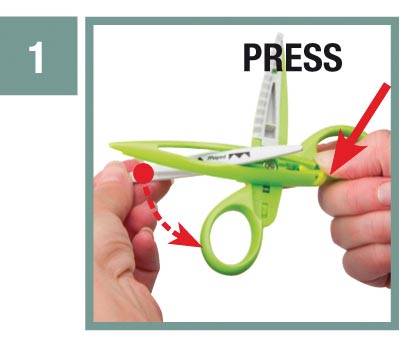 Maped kartelschaar Créa cut set: 1 schaar, 5 kartelmotieven en 2 verschillende samenstellingen