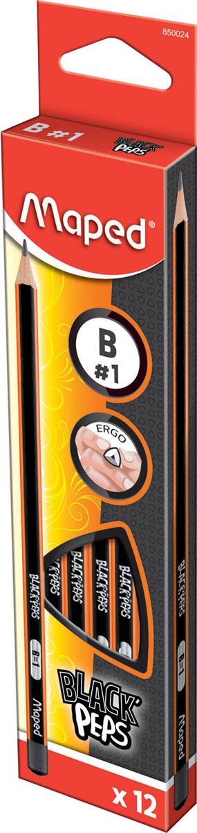 Maped potlood Black'Peps B, zonder gum