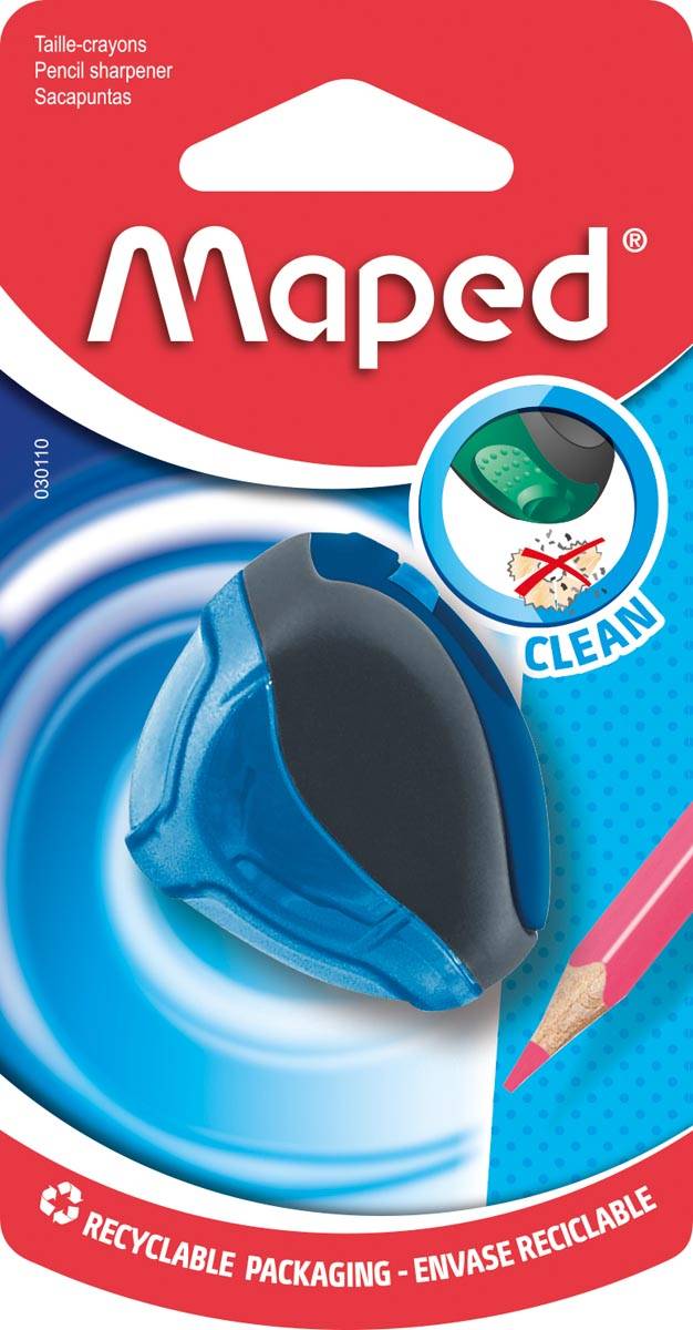 Maped potloodslijper Clean 1-gaats, op blister