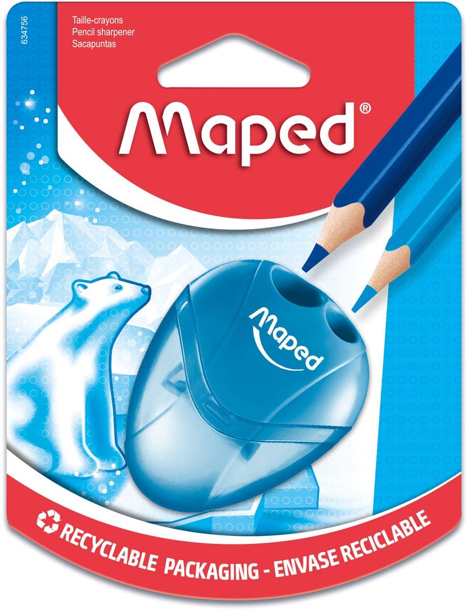 Maped Potloodslijper i-gloo 2-gaats, op blister