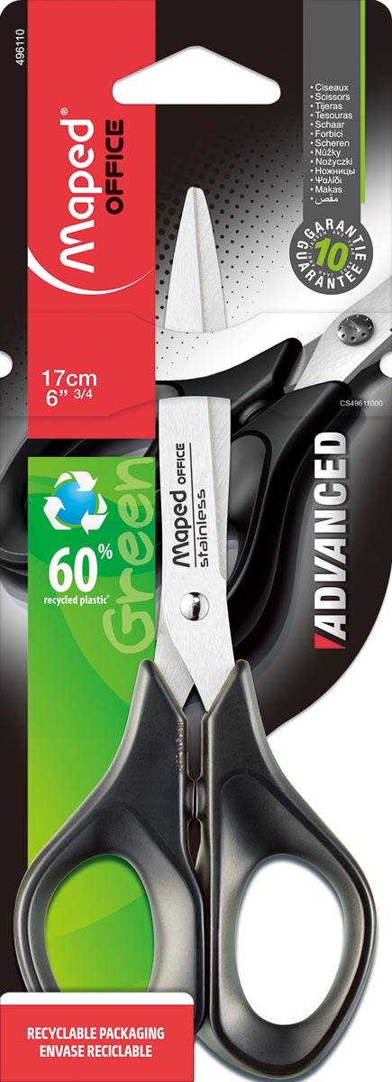 Maped schaar 17 cm zwart
