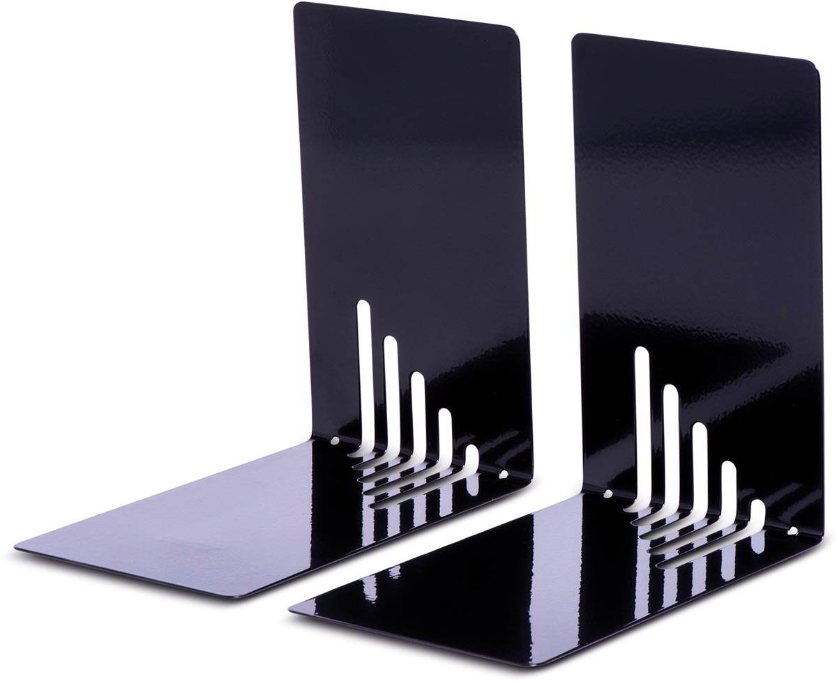 MAUL boekensteun metaal 14X8.5x14cm set 2 zwart