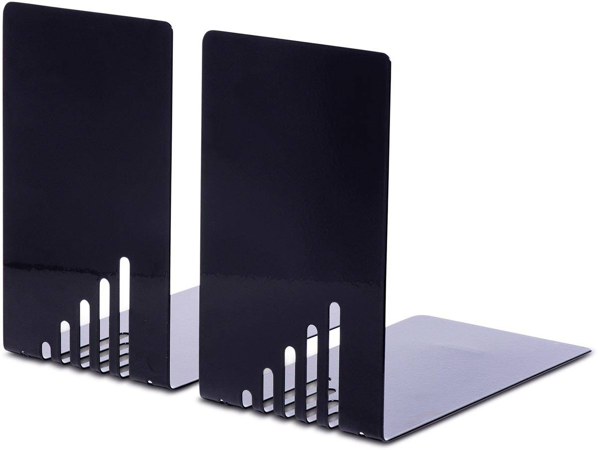 MAUL boekensteun metaal 14X8.5x14cm set 2 zwart