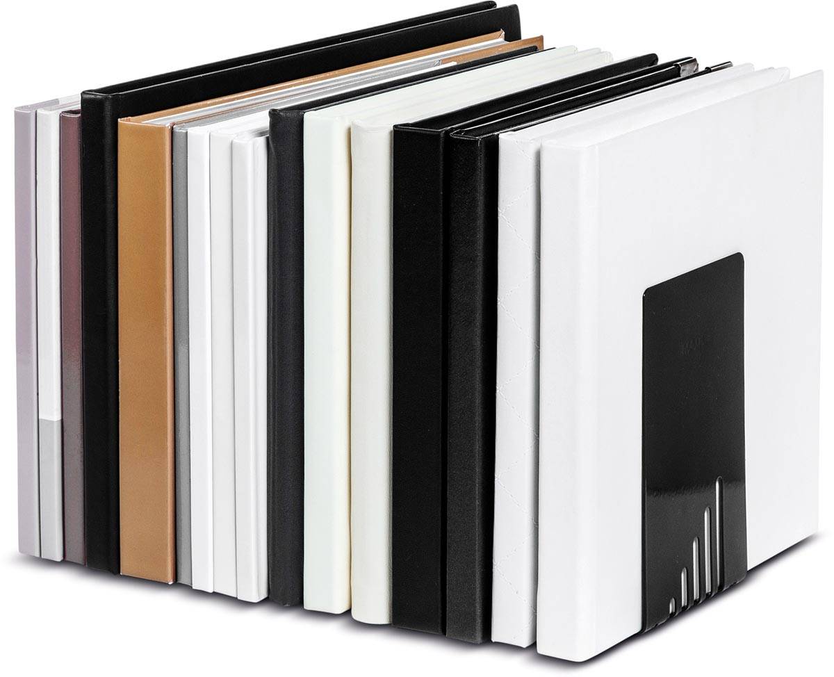 MAUL boekensteun metaal 14X8.5x14cm set 2 zwart