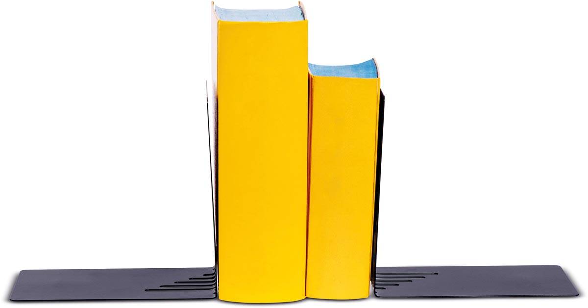 MAUL boekensteun metaal 14X8.5x14cm set 2 zwart