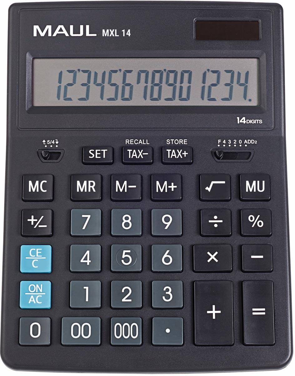 MAUL bureaurekenmachine MXL 14, zwart