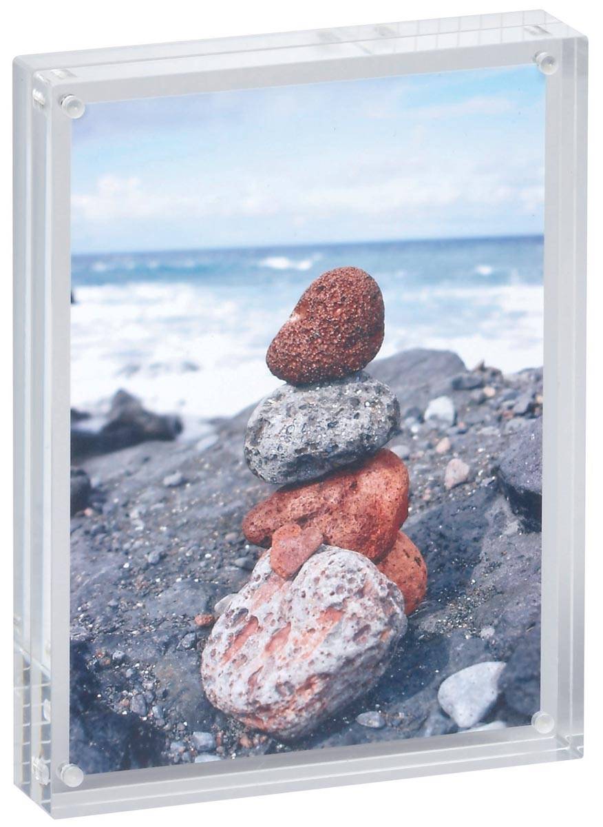 MAUL fotolijst acryl 11.5x9x2.4cm magnetisch verbonden op de hoeken