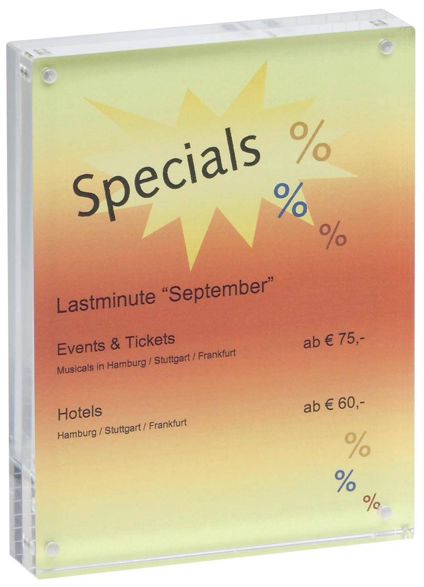 MAUL fotolijst acryl 11.5x9x2.4cm magnetisch verbonden op de hoeken