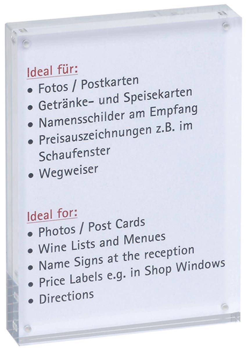 MAUL fotolijst acryl 15x11.5x2.4cm magnetisch verbonden op de hoeken