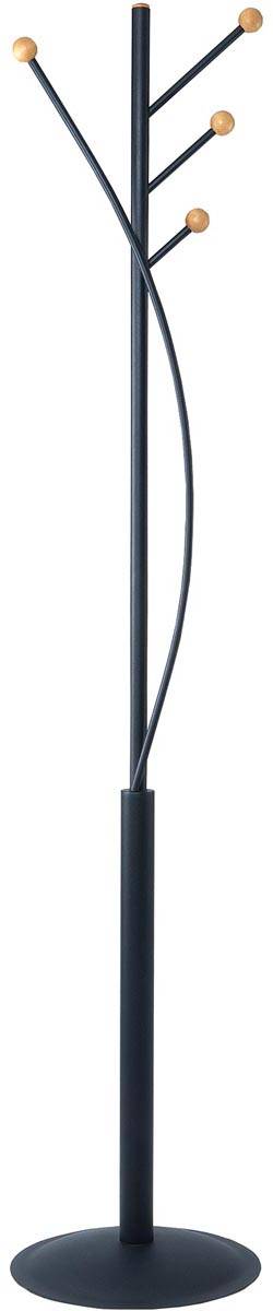 MAUL kapstok Aura metaal, hoogte 180cm, 4 ophanghaken, zwart RAL9004