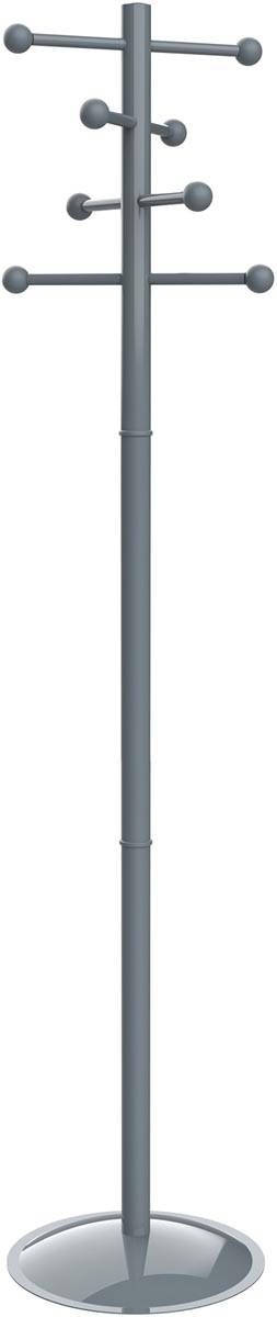 MAUL kapstok Saphir Lite, uit metaal, hoogte 171 cm, 8 ophanghaken, grijs RAL7001