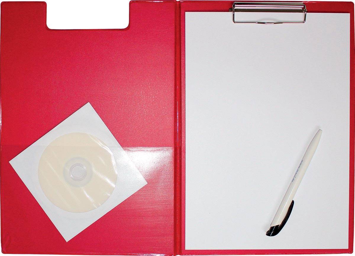 MAUL klembordmap met insteek binnenzijde A4 staand rood