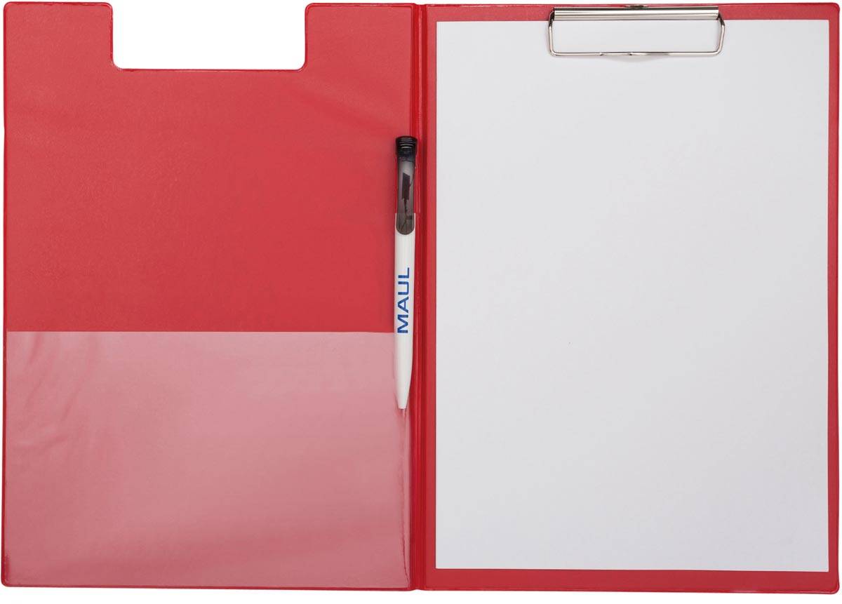 MAUL klembordmap Poly, PP folie, A4 staand, rood