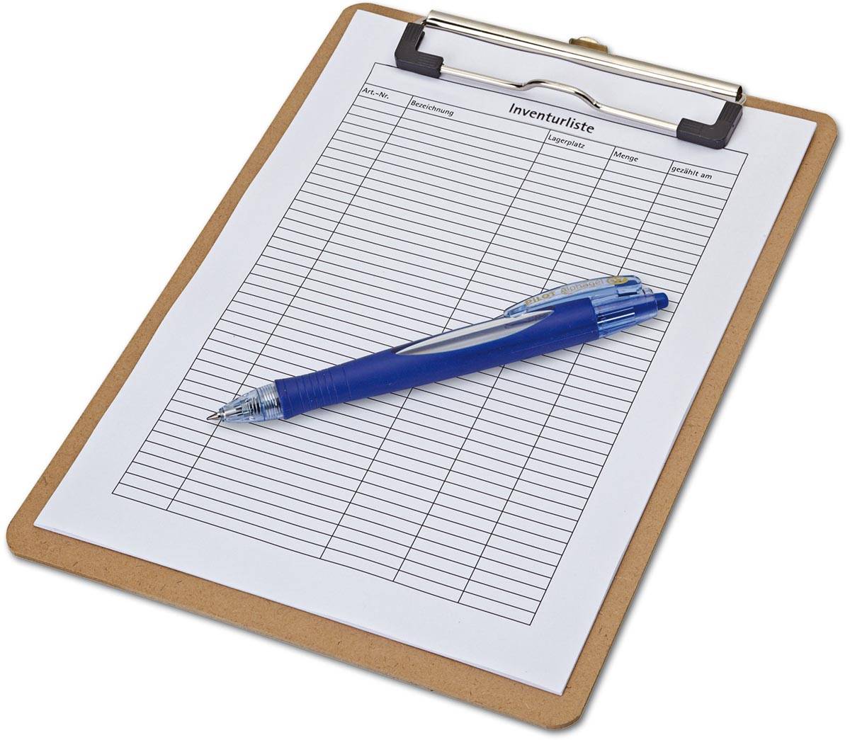 MAUL klemplaat Basic, hardboard karton, A5 staand, bruin