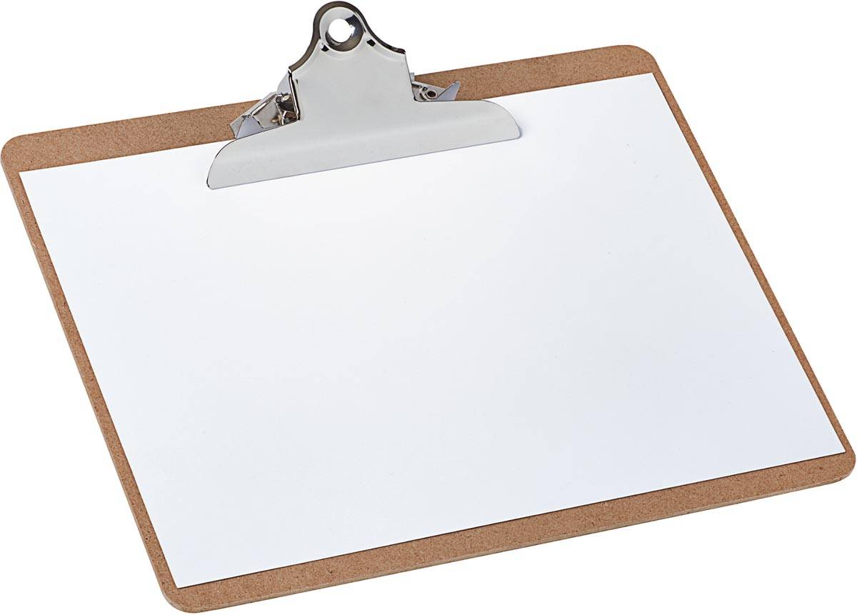 MAUL klemplaat Classic, hardboard karton, A4 liggend, bruin