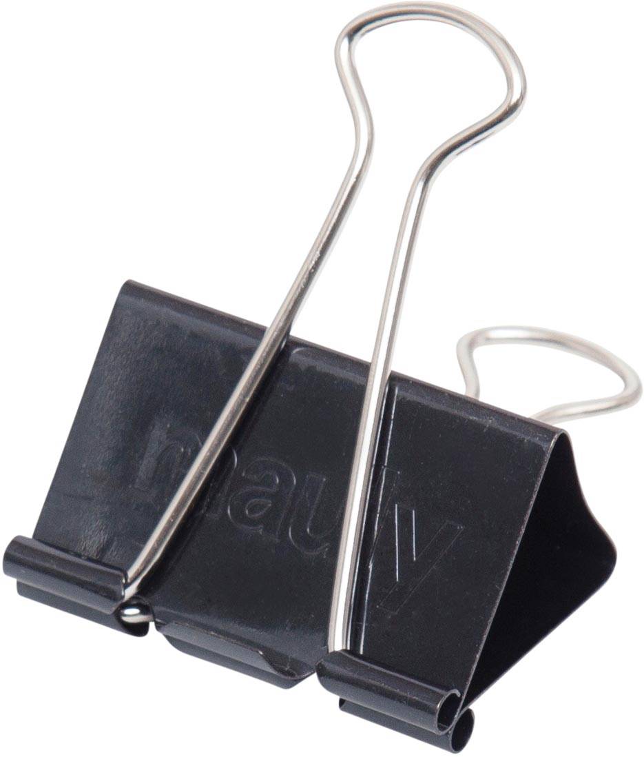 MAUL papierklem foldback 32mm blister 12 zwart