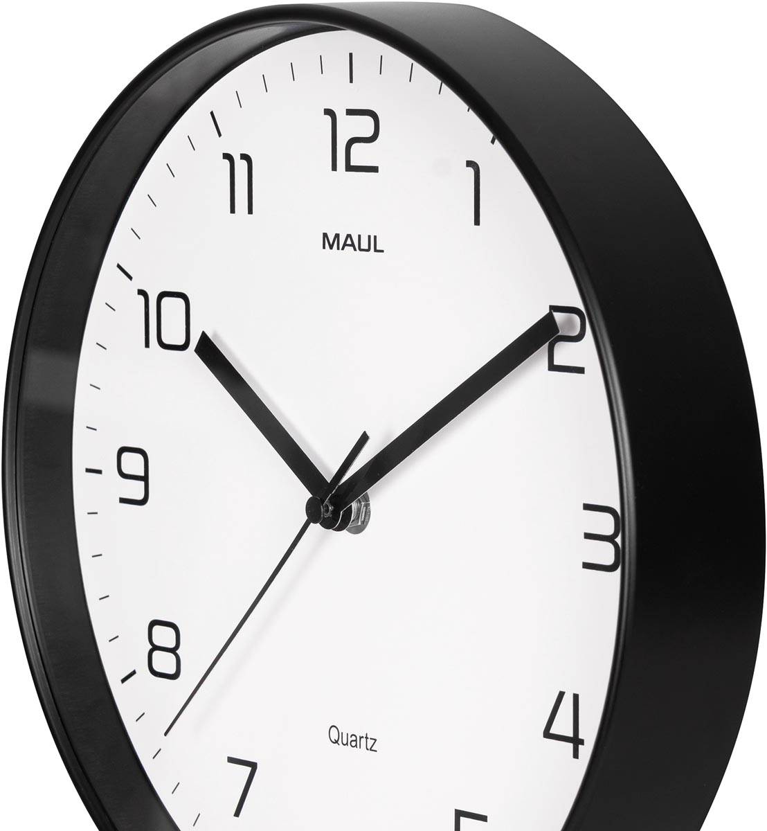 MAUL wandklok Drip, quartz, diameter 25,5 cm, kunststof kader, zwart