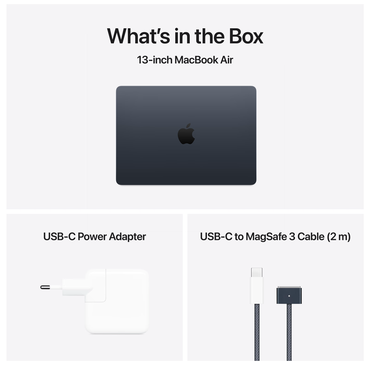 Apple MacBook Air 13 inch (2025) M4 (10 CPU/8 GPU) 16GB/256GB Middernacht QWERTY