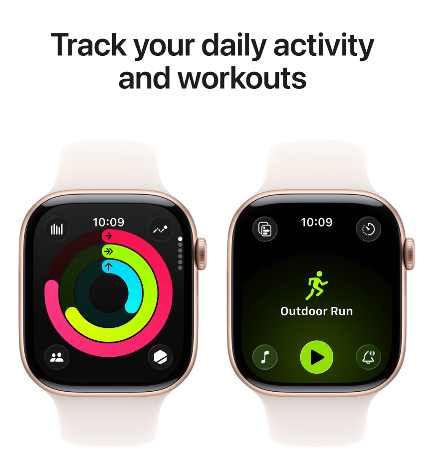 Apple Watch Series 11 46mm Roségoud Sportband M/L