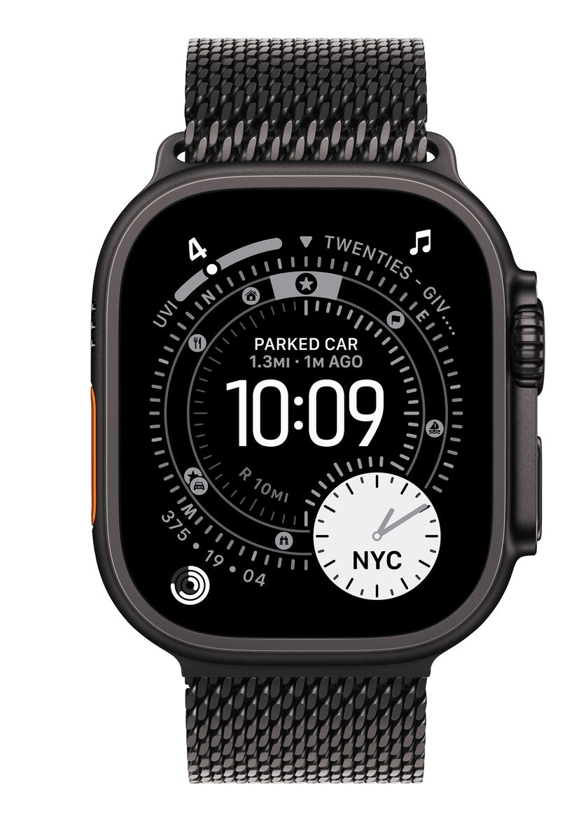 Apple Watch Ultra 3 Cellular 49mm Zwart Milanese Band L