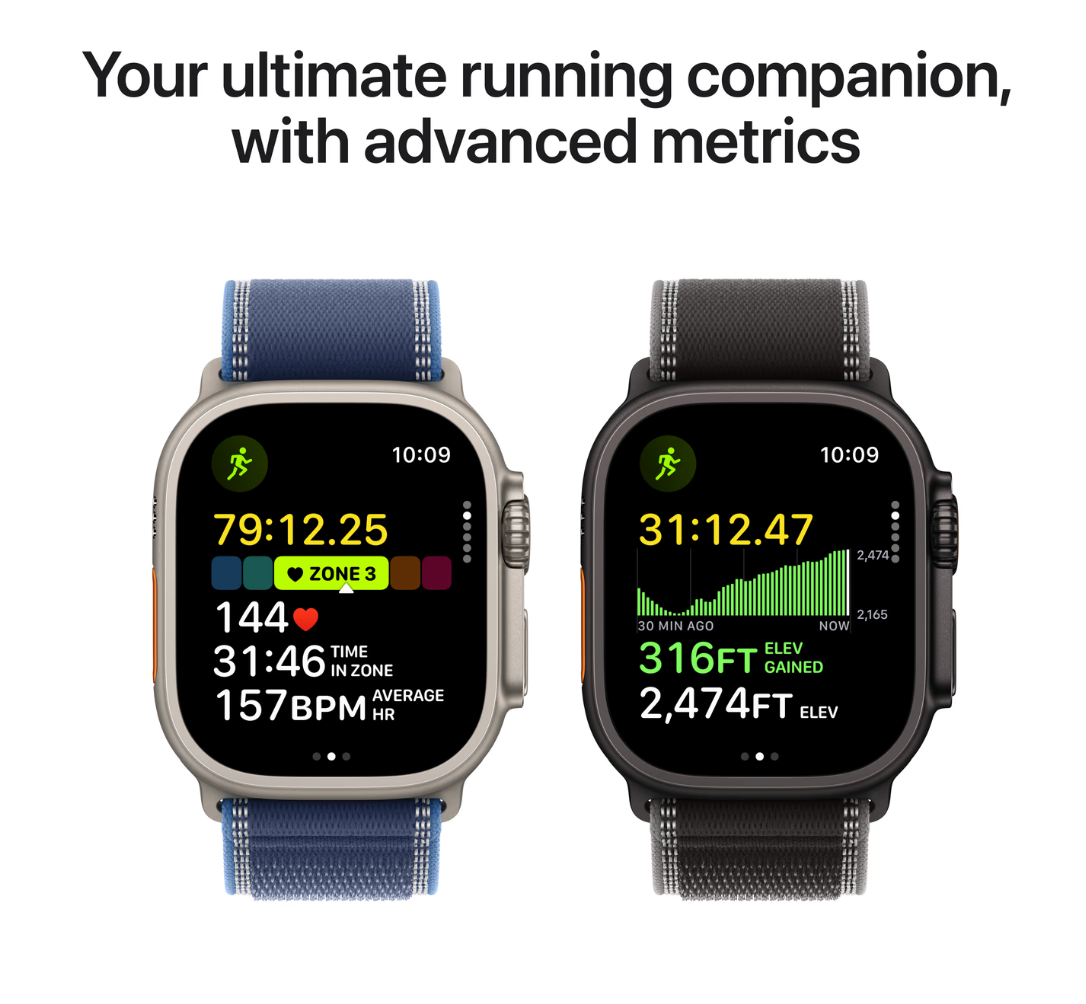 Apple Watch Ultra 3 Cellular 49mm Zwart Milanese Band L