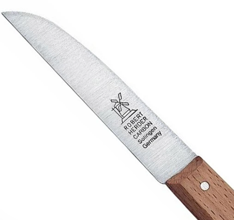 Robert Herder molenmes, carbon/hout, 8,5 cm
