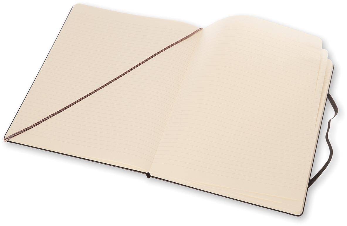 Moleskine notitieboek,  ft 19 x 25 cm, gelijnd, harde cover, 192 blad, zwart