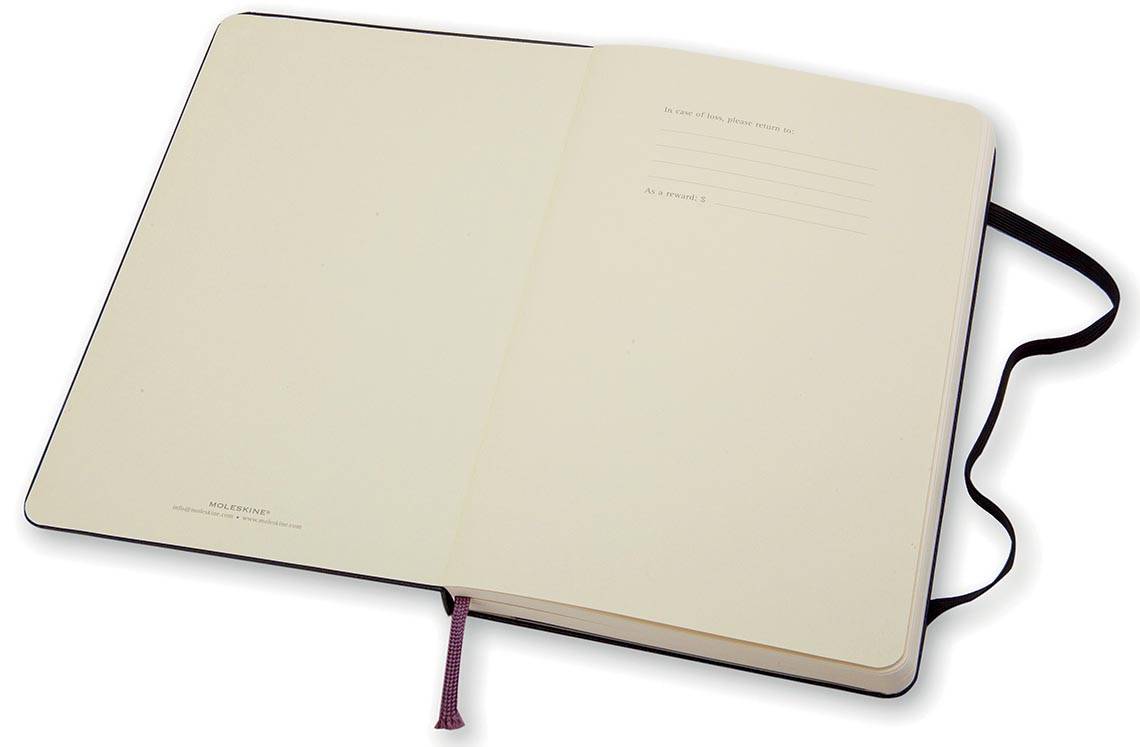 Moleskine notitieboek, ft 13 x 21 cm, effen, harde cover, 240 bladzijden, zwart
