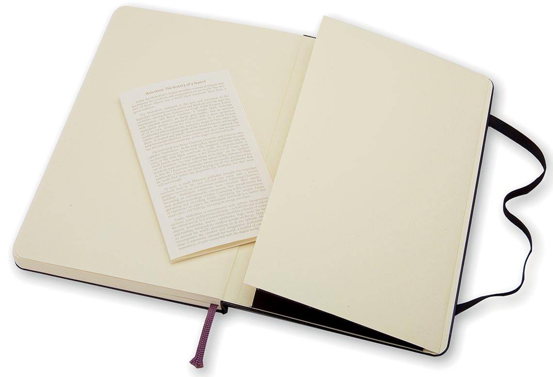 Moleskine notitieboek, ft 13 x 21 cm, effen, harde cover, 240 bladzijden, zwart