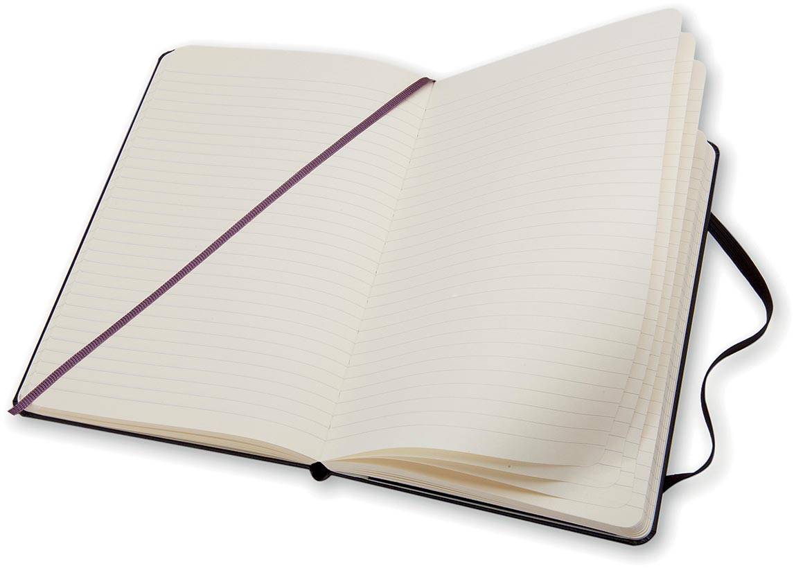 Moleskine notitieboek, ft 13 x 21 cm, gelijnd, harde cover, 240 bladzijden, zwart