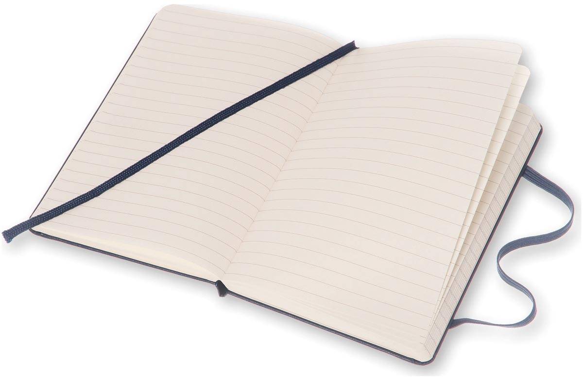 Moleskine notitieboek, ft 9 x 14 cm, gelijnd, harde cover, 192 blad, saffier