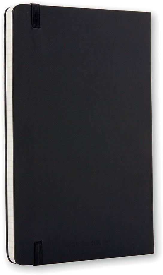 Moleskine notitieboek, ft 9 x 14 cm, geruit, harde cover, 192 bladzijden, zwart