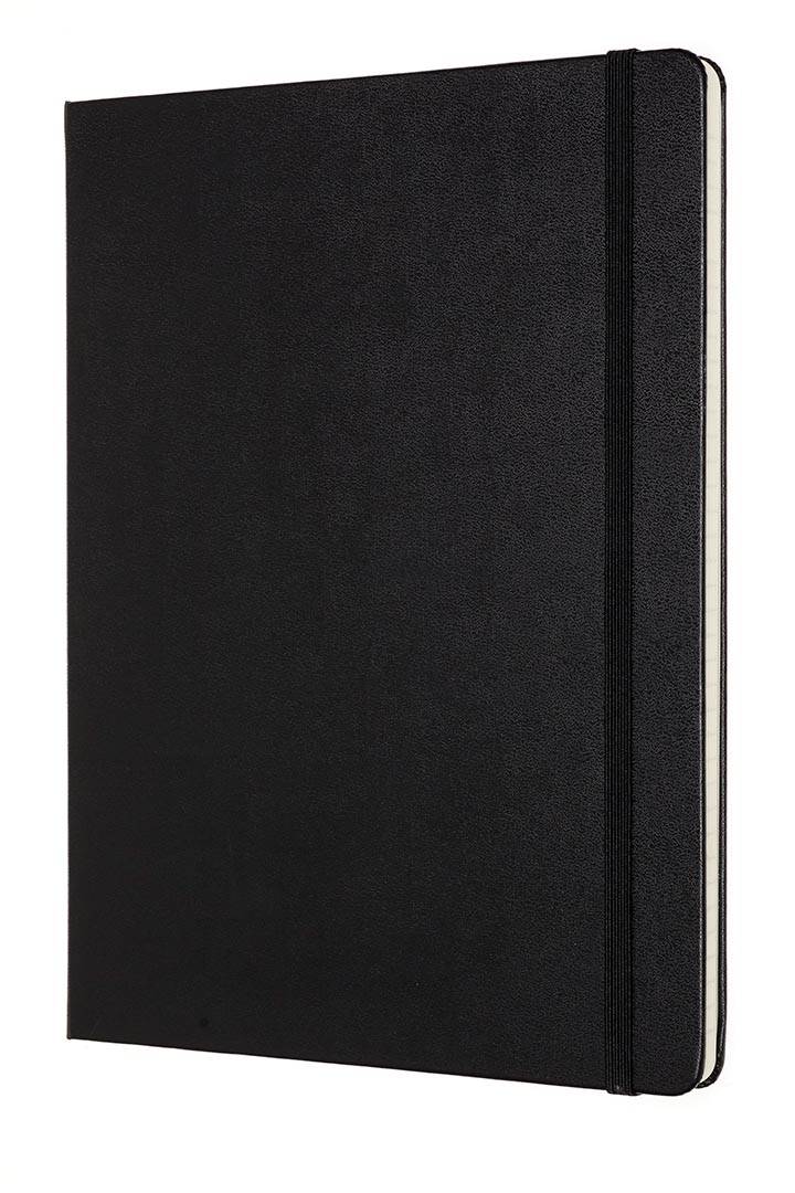 Moleskine notitieboek professional,  ft 19 x 25 cm, gelijnd, harde cover, 189 blad, zwart