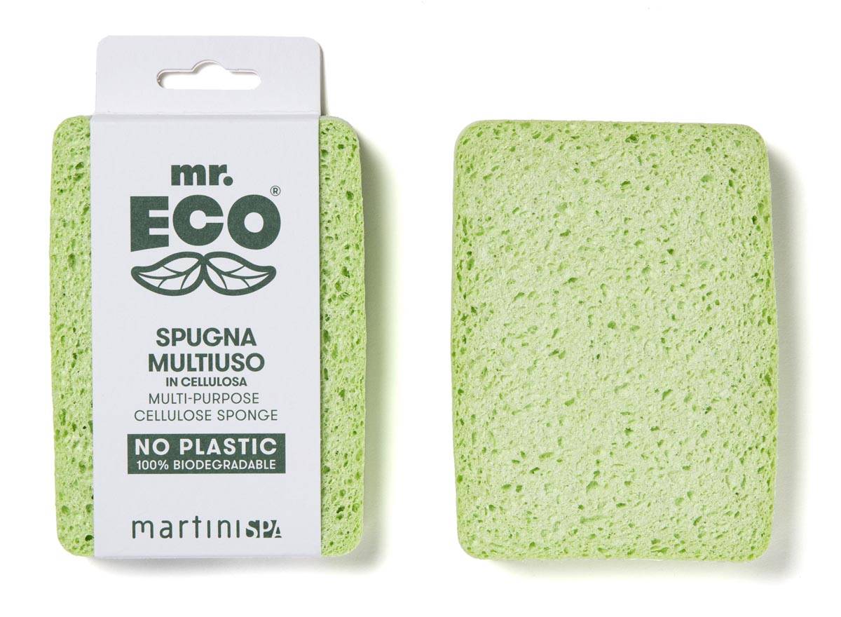 Mr. Eco spons ft 12.5 x 10 x 2 cm, van plantaardige cellulose