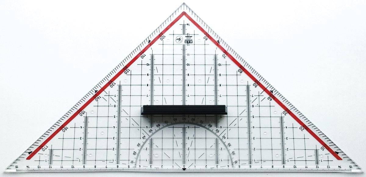 M+R geodriehoek, 32 cm