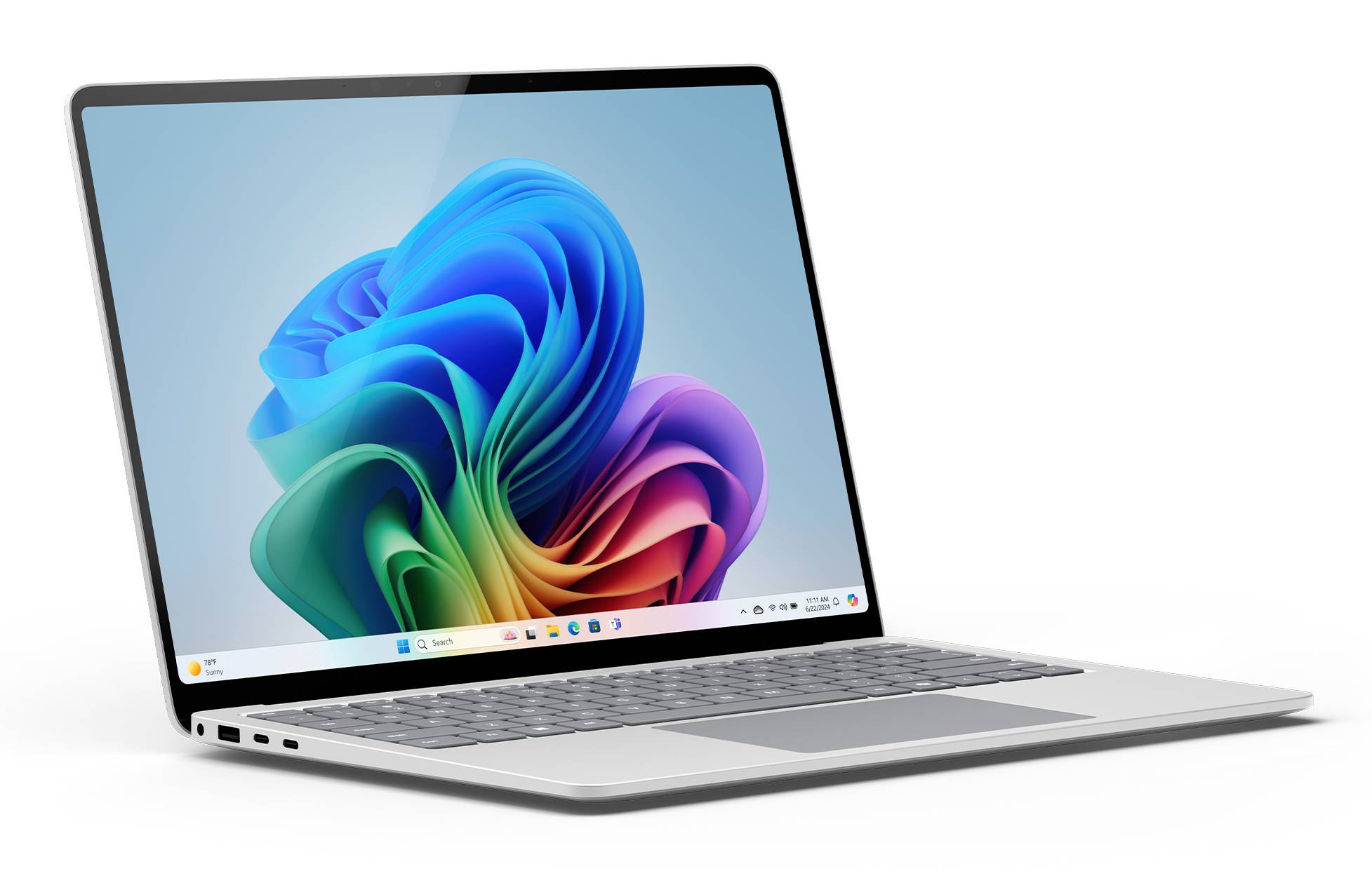 Microsoft Surface Laptop 7 Copilot+ PC - 13,8 inch, SD X Plus (10 Core), 16GB ram, 256GB SSD, Qwerty, Win 11 Pro, Platina