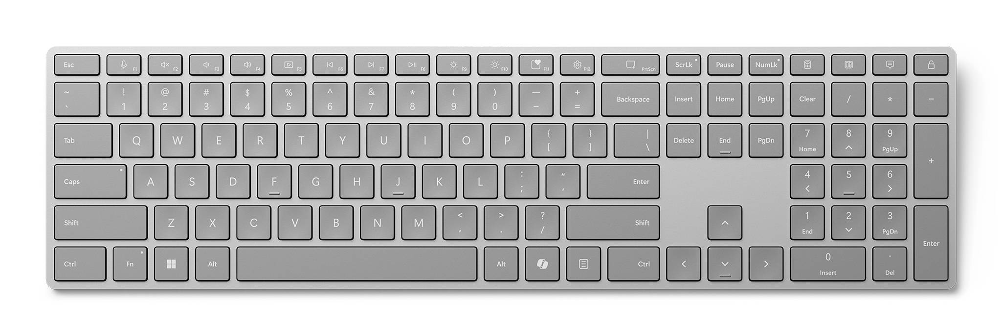 Microsoft Surface Keyboard (2nd Edition) toetsenbord Thuis/Werk Bluetooth QWERTY Grijs