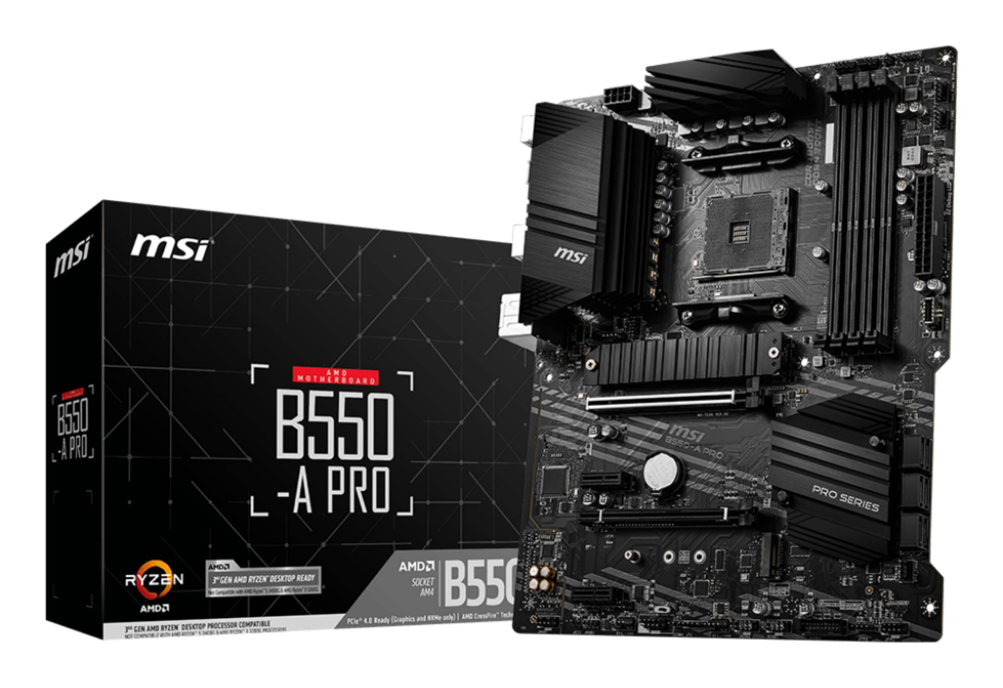 MSI B550-A PRO moederbord AMD B550 Socket AM4 ATX